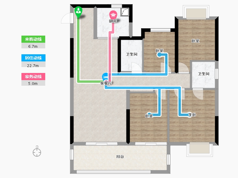 广西壮族自治区-南宁市-建发五象印月-106.40-户型库-动静线