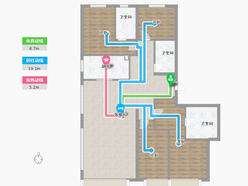 北京-北京市-首开卓越建工·熙悦晴翠-127.77-户型库-动静线