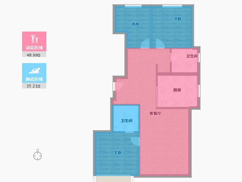 北京-北京市-合生Me悦-76.00-户型库-动静分区