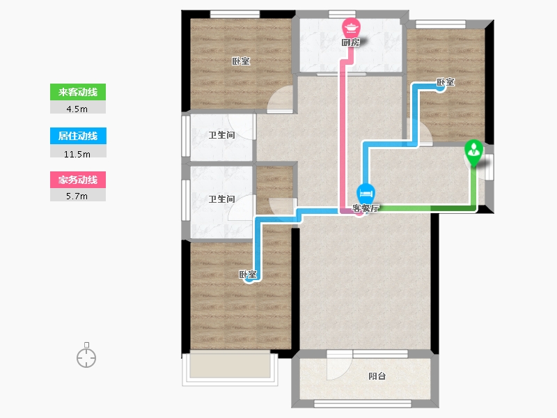 河北省-廊坊市-首开国风悦府-82.82-户型库-动静线