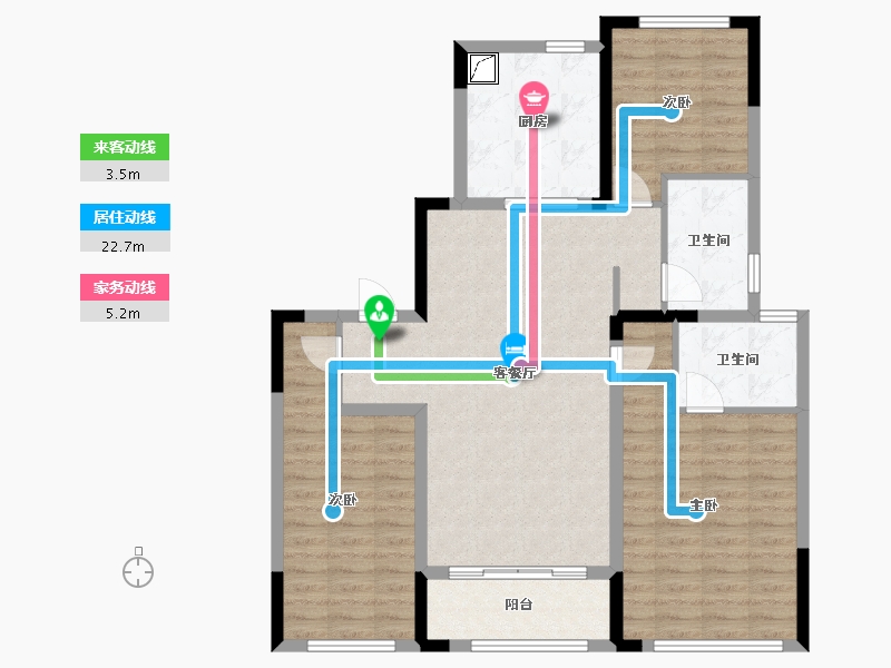 江苏省-南京市-龙湖春江郦城-99.20-户型库-动静线