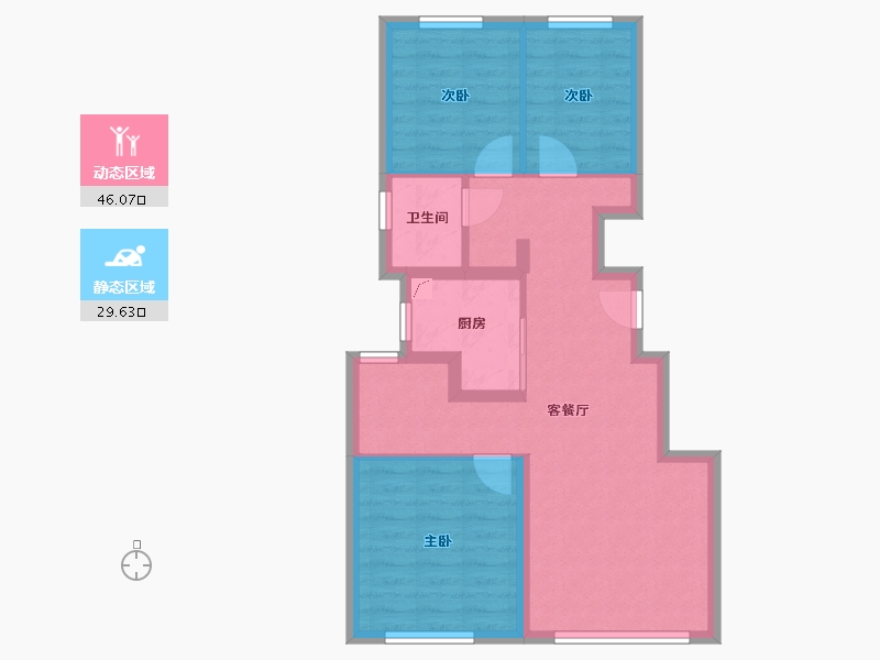 北京-北京市-首开龙湖熙悦宸著-67.00-户型库-动静分区