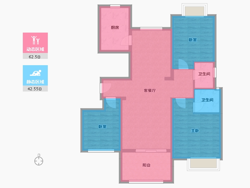 河南省-南阳市-山水绿城-101.00-户型库-动静分区