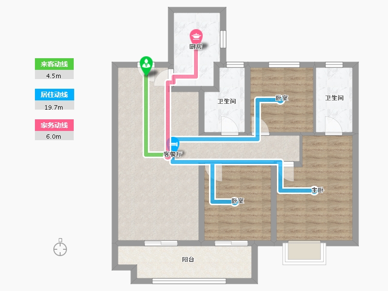 江苏省-宿迁市-宿迁天铂-88.20-户型库-动静线