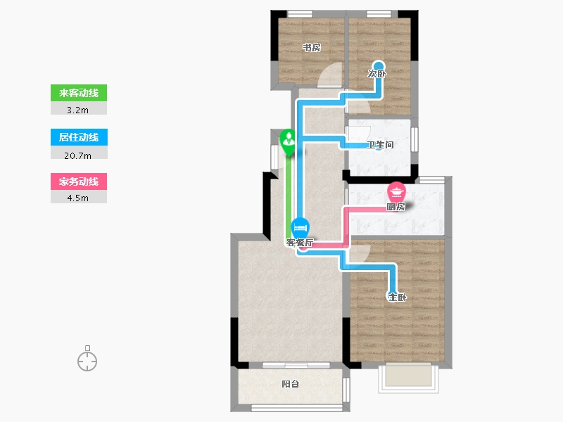 江苏省-南京市-中建国熙公馆-71.20-户型库-动静线