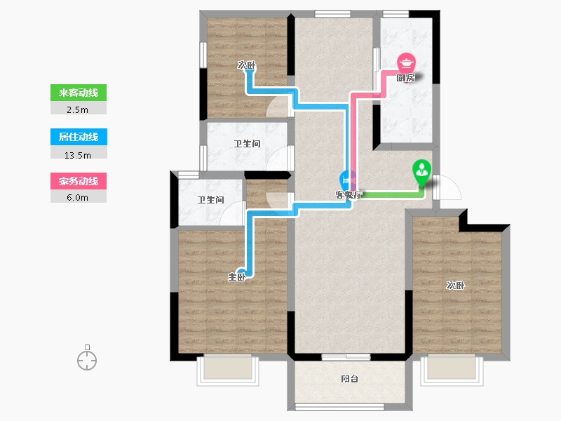 江苏省-南京市-紫晶美域-96.80-户型库-动静线