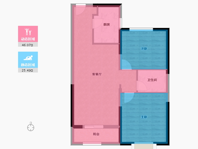 天津-天津市-新城·玺樾熙棠​-64.00-户型库-动静分区