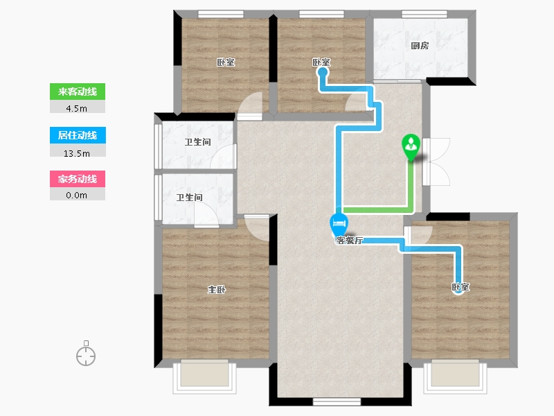 吉林省-长春市-宝裕悦兰湾-99.10-户型库-动静线