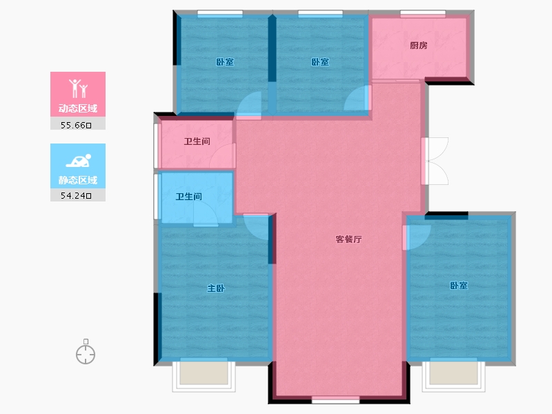 吉林省-长春市-宝裕悦兰湾-99.10-户型库-动静分区