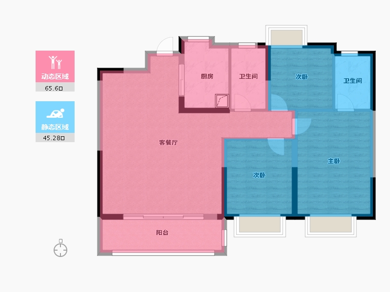 江苏省-南京市-中交锦度-100.00-户型库-动静分区