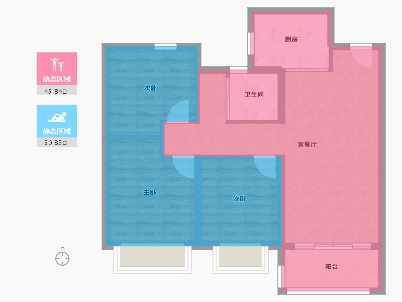 江苏省-南京市-建发和章-68.49-户型库-动静分区