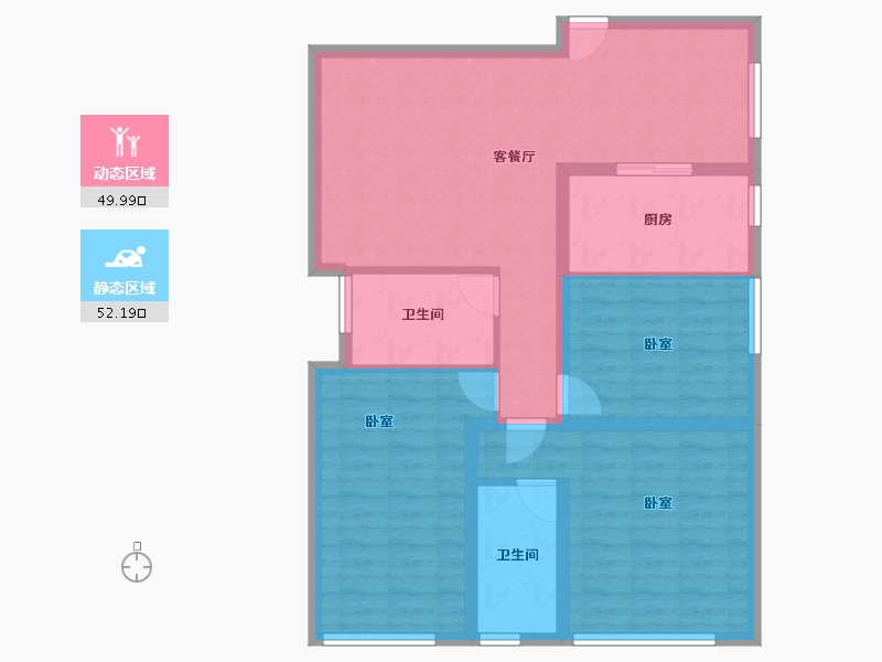 北京-北京市-北科建水岸雁栖·观澜墅-91.58-户型库-动静分区