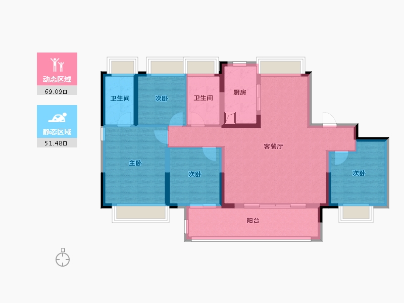 江苏省-南京市-大华锦绣江来-108.01-户型库-动静分区