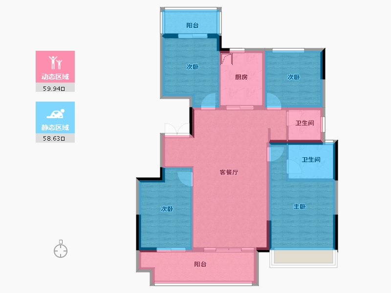 河南省-郑州市-美盛中华城-106.13-户型库-动静分区