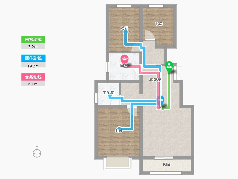 天津-天津市-中建海纳府-71.74-户型库-动静线