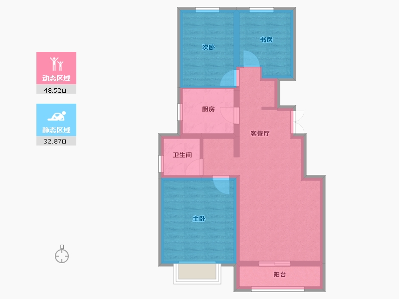 天津-天津市-中建海纳府-71.74-户型库-动静分区