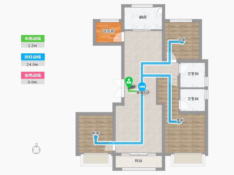 天津-天津市-南开·宸院-87.47-户型库-动静线