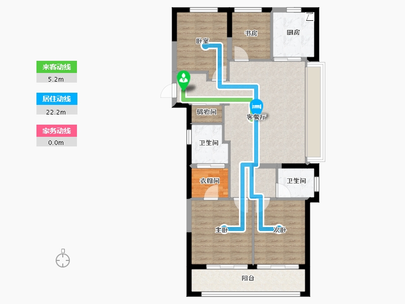 浙江省-杭州市-万科湖印光年府-95.98-户型库-动静线