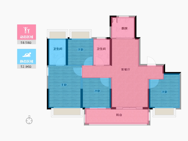 江苏省-南京市-大华锦绣江来-100.01-户型库-动静分区