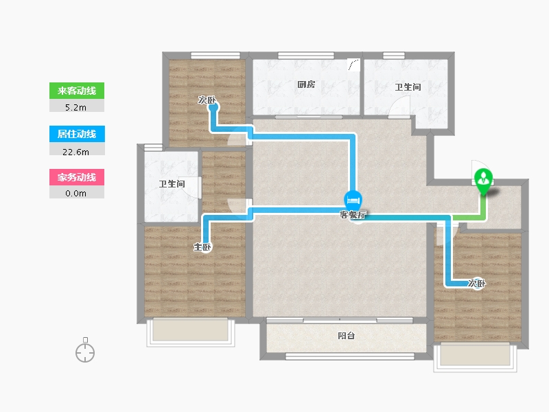 天津-天津市-南开·宸院-114.64-户型库-动静线