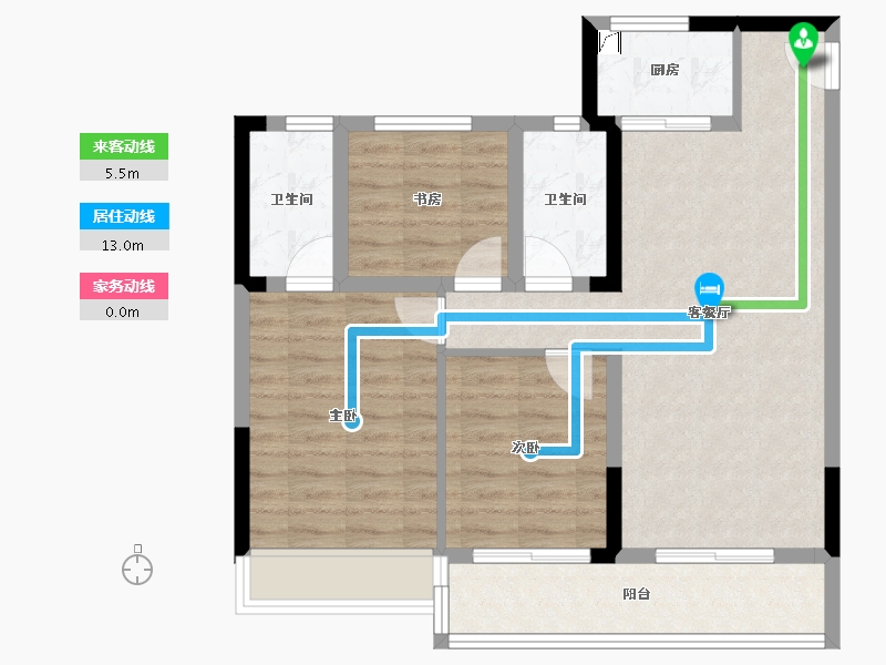 浙江省-杭州市-伟业熙境府-78.22-户型库-动静线