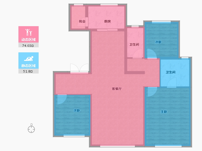 天津-天津市-富力又—城-113.61-户型库-动静分区