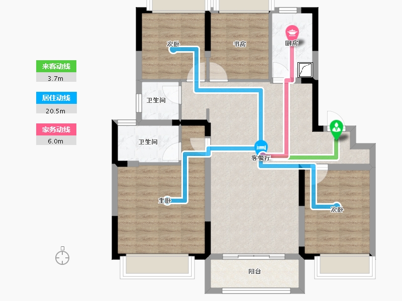 江苏省-南京市-栖樾府-92.80-户型库-动静线