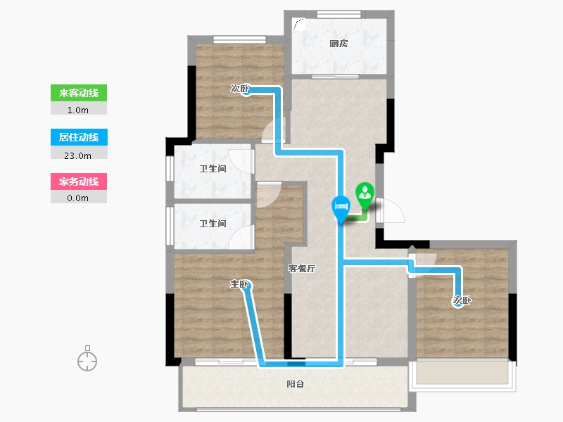 浙江省-杭州市-伟业熙境府-88.00-户型库-动静线