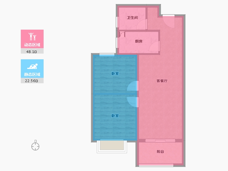 天津-天津市-金辉城中央云著-63.20-户型库-动静分区