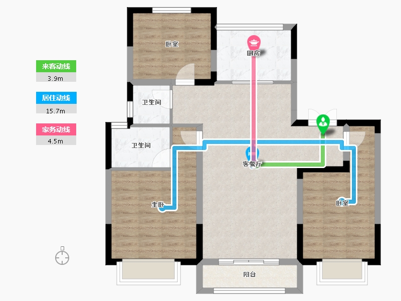 天津-天津市-成宁府-89.65-户型库-动静线