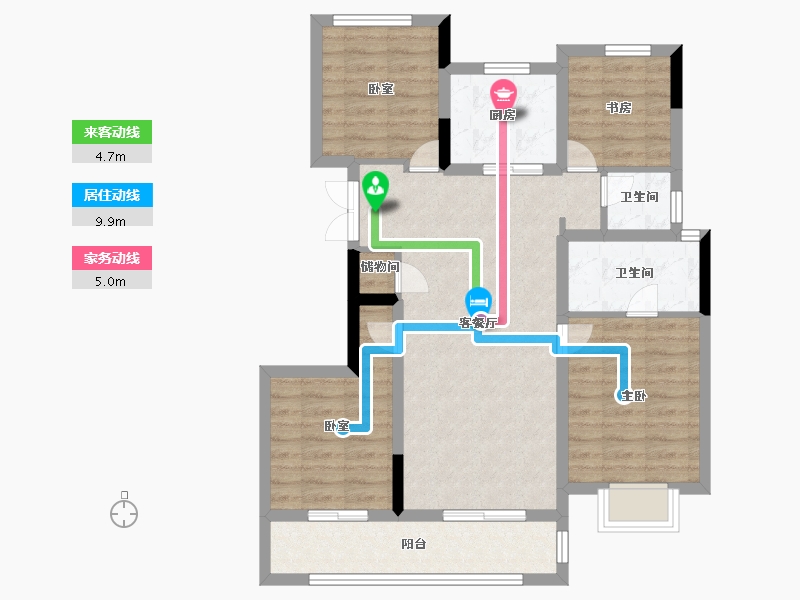 浙江省-杭州市-首开天青里-83.99-户型库-动静线