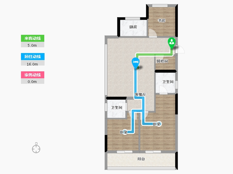 浙江省-杭州市-三盛大家汝悦美境府-87.40-户型库-动静线