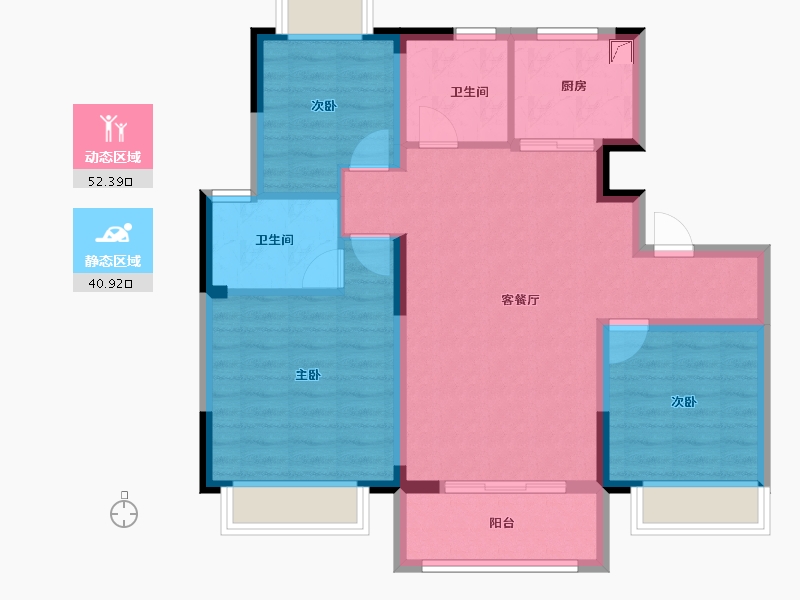 江苏省-南京市-栖樾府-83.20-户型库-动静分区