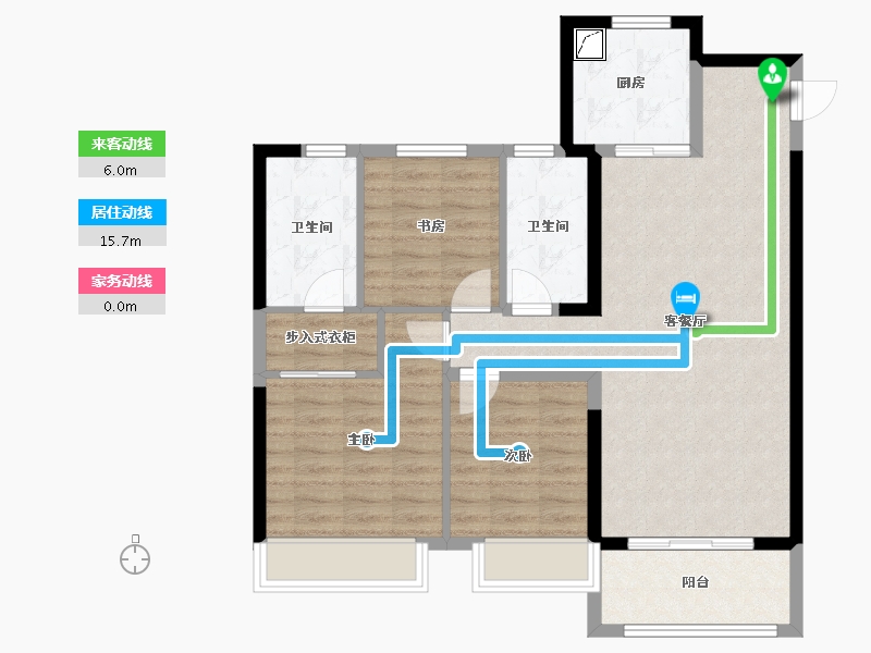 江苏省-南京市-江山大境-88.00-户型库-动静线