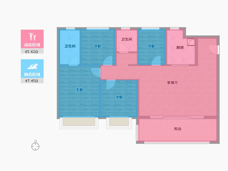 江苏省-南京市-映樾-101.60-户型库-动静分区