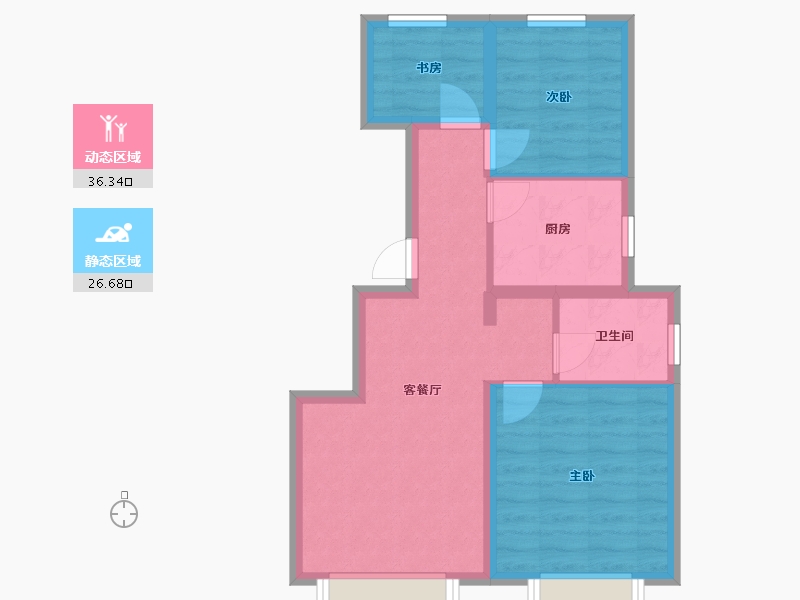 天津-天津市-中建锦绣丽城当红-55.52-户型库-动静分区