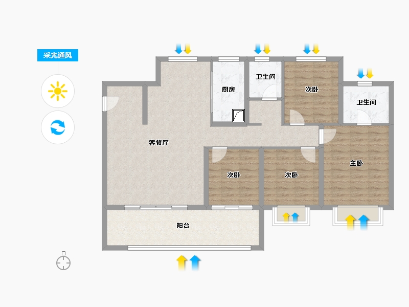 江苏省-南京市-映樾-114.41-户型库-采光通风