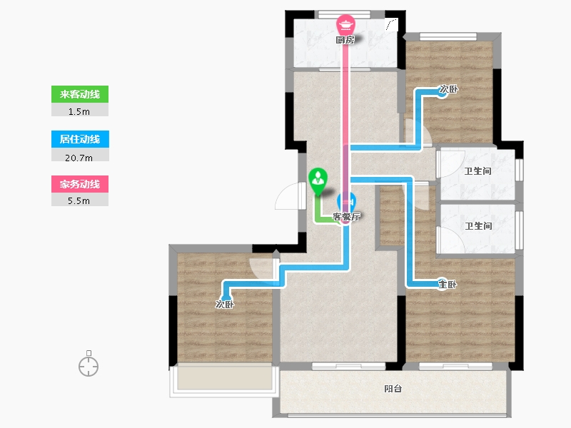 浙江省-杭州市-伟业熙境府-88.00-户型库-动静线