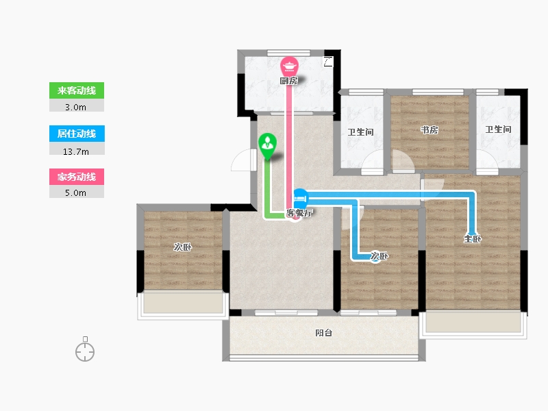 浙江省-杭州市-伟业熙境府-96.00-户型库-动静线