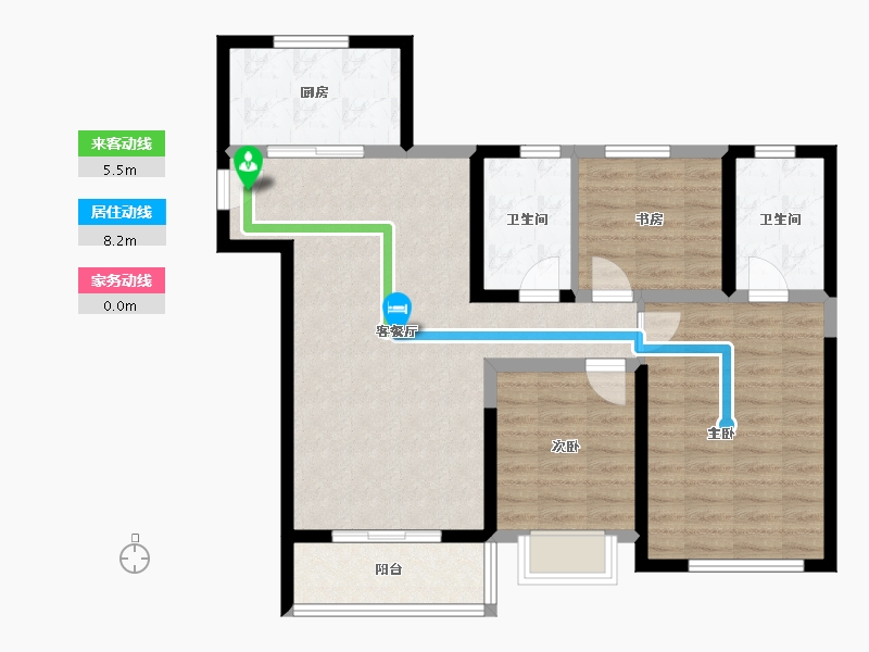 天津-天津市-中储城邦-88.00-户型库-动静线