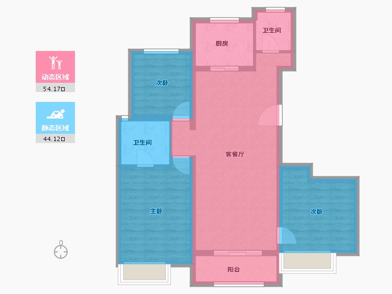 天津-天津市-锦绣大家-88.01-户型库-动静分区