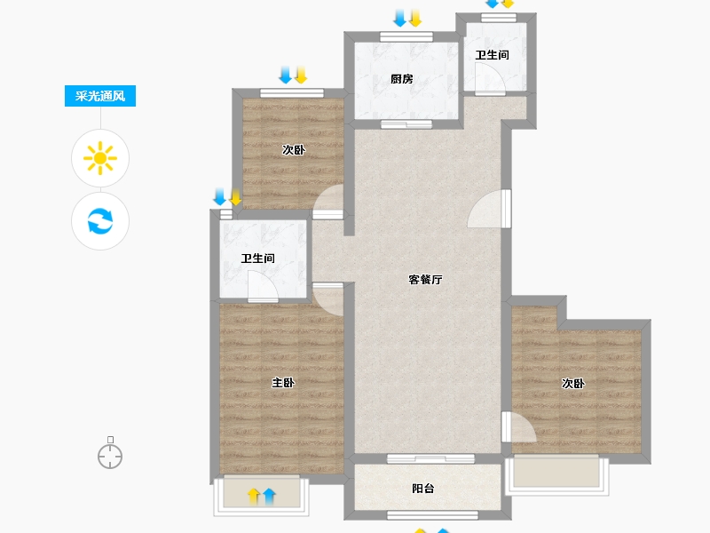 天津-天津市-锦绣大家-88.01-户型库-采光通风