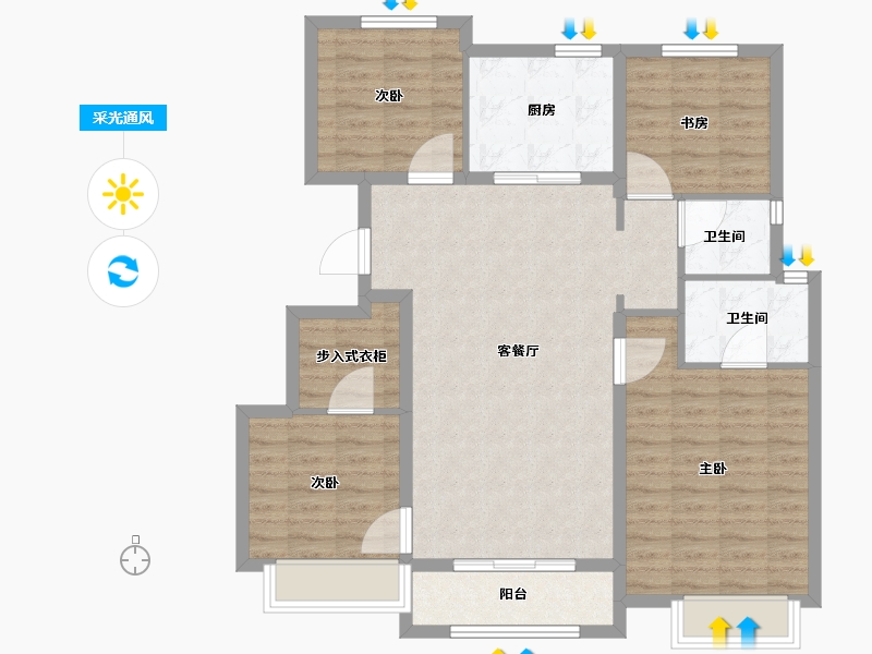 天津-天津市-锦绣大家-101.61-户型库-采光通风