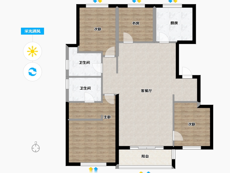 天津-天津市-中储城邦-112.00-户型库-采光通风