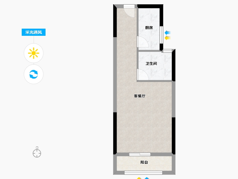 浙江省-杭州市-禹洲宋都望林府-40.00-户型库-采光通风