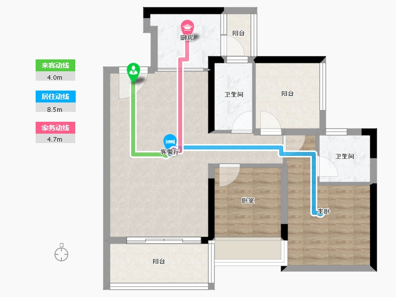 广东省-佛山市-颐安天璟名庭-72.92-户型库-动静线