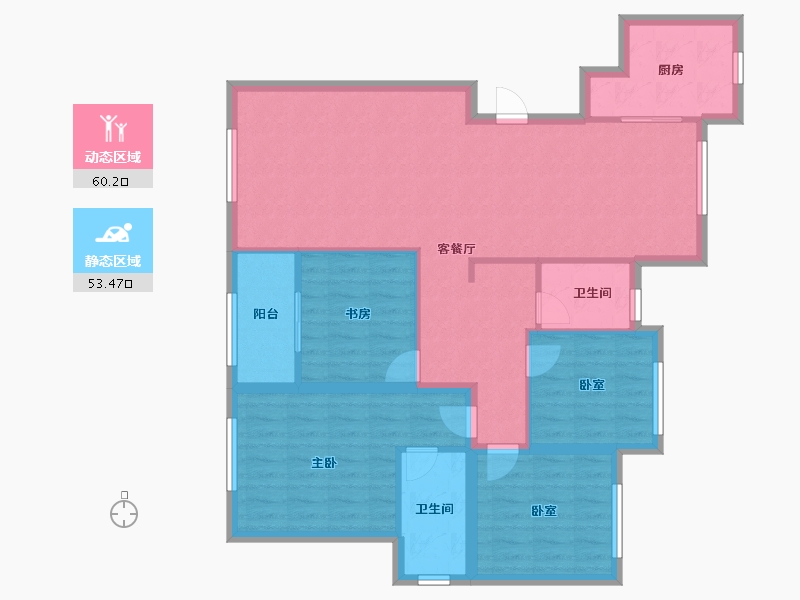 浙江省-杭州市-云溪别院-102.40-户型库-动静分区