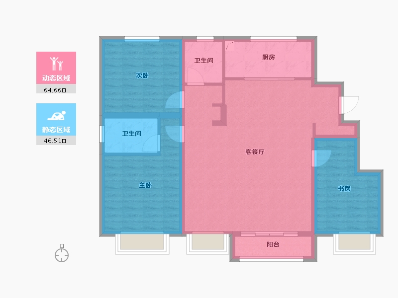 天津-天津市-​复地·林与里-100.00-户型库-动静分区