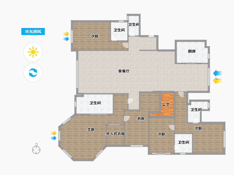 浙江省-金华市-义乌欧景名城-285.00-户型库-采光通风