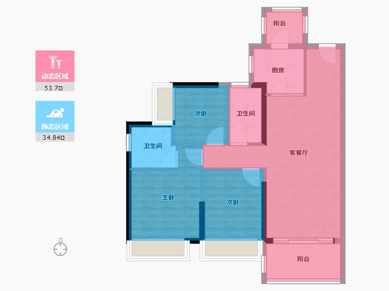 广东省-珠海市-方圆·月岛首府(珠海)-79.20-户型库-动静分区